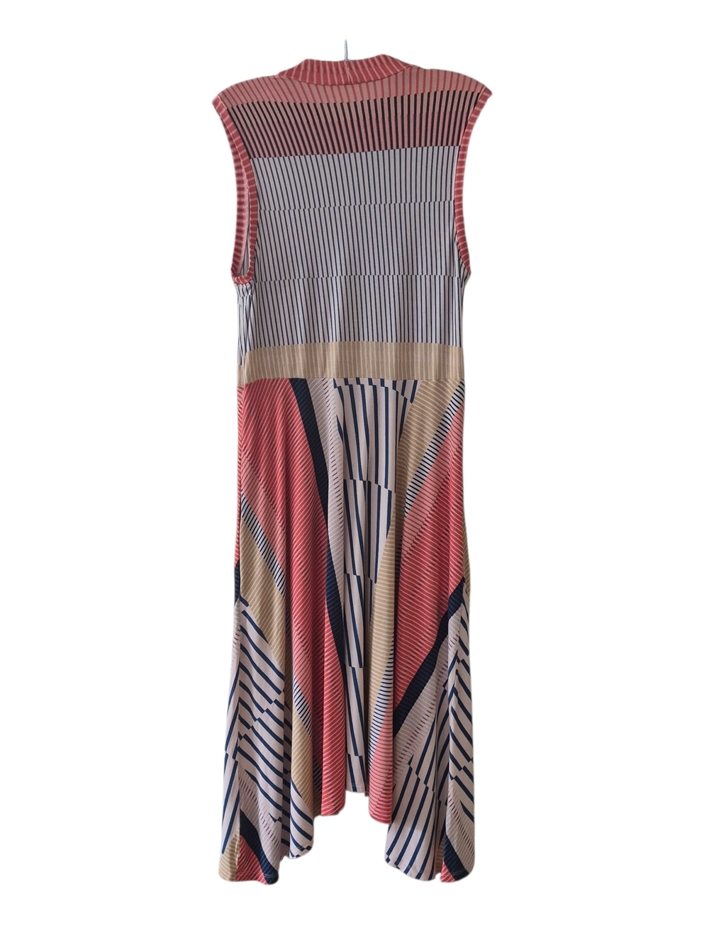 ​Maeve Anthropologie Midi Dress Womens M Multicolor Striped Geometric Mock Neck - Picture 2 of 11